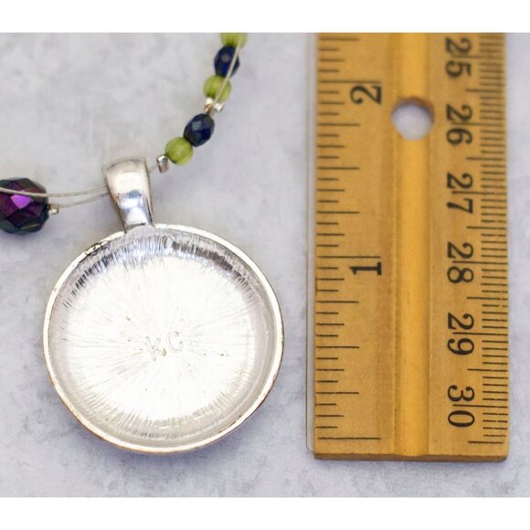 18 inch, Vintage Bohemian Elven Circle Pendant Necklace - CO1 - Picture 3 of 3